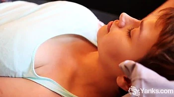 Joy The MILF Masturbates Hard With Hitachi Toy - Big Tits & White Lingerie