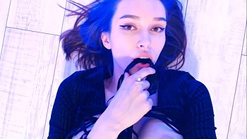 Brunette Amateur Strips and Shows Big Tits