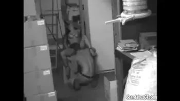 Hot Sexy Babe Sucking and Fucking her pussy at the stock room