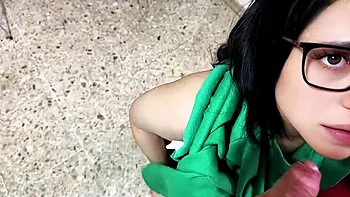 Colombian Cousin Slut Gives Homemade Blowjob