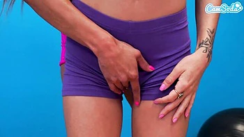 Dani Blu & Caitlin Bell's Lesbian Yoga Pussy Play