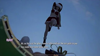 Stiefmutter fickt unter Weihnachten mit großen Naturtitten und Herzproblemen