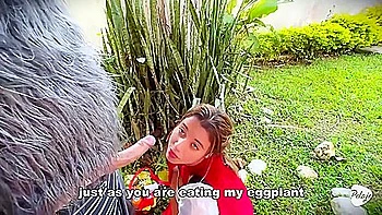 Blonde colombienne baise en plein air avec un gros sexe