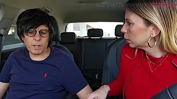 Italian Stepmom Blackmailed Into Blowjob by Stepson Outdoors