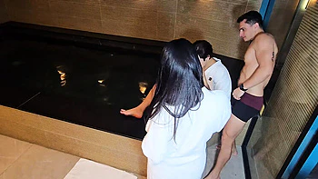 Brazilian Threesome: Boyfriend Fucks My Hot Latina & Brunette MILF