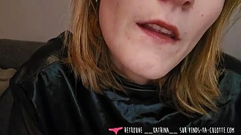 French Domina Spanks & CBTs Submissive Slave