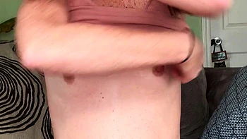 Hot redhead teen rides and jerks her boyfriend