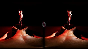 VR porno : ombres caressant des courbes de chatte