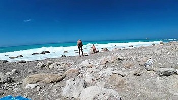 Beach Blowjob, Cum, Ass Lick & Pissing POV