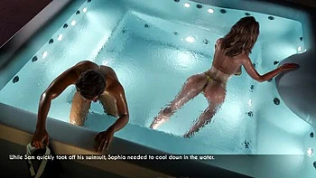 Sophia Creampied Hard by Sam in Jacuzzi - Hot MILF Stepmom