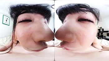 Ninfeta asiática na cowgirl e missionário 3D