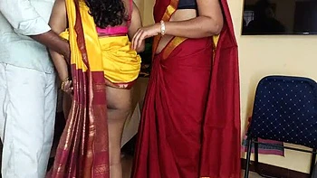 Esposa indiana caseira em ménage com empregada tamil e professora em 4K