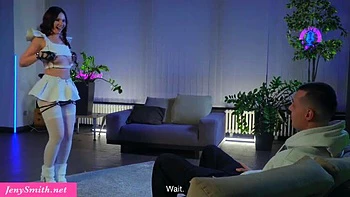 Hot MILF Jeny Smith Flashes Tits & Pussy for Guy's Masturbation