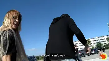 Slim blonde chick gets assfucked outdoor