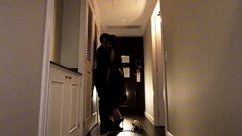 Asian Babe Gets Doggy-Fucked Standing by Mirror