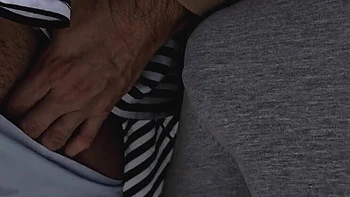 Horny Stranger Fucks Teen on Crowded Bus with Big Cock Cumshot