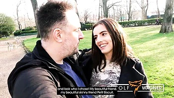 Brunette babe rides cock in her first anal fuck