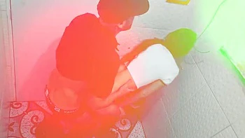 Skinny Latina Squirts Doggy in Bar Bathroom Fuck