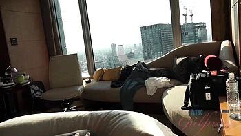 Petite Shaved Babe Sucks Cock POV