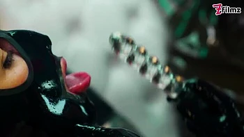 Latex Lesbians Fuck Anal with Toys