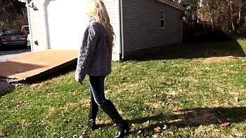 Blonde Amateur Gets Public Tickled