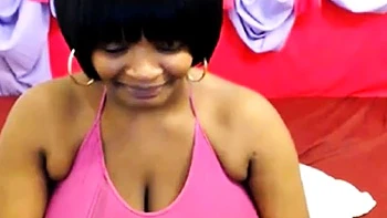Silky Ebony Tits Masturbate on Webcam