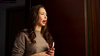 Caught Cheating: Hot Brunette Teen Sucks Secret Cock