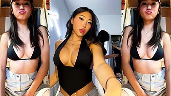 Любительское глубокое горло и стрипчат на публике