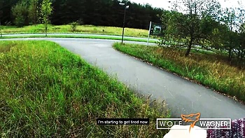 Harleen Van Hynten flaunts big tits fucking outside in Berlin