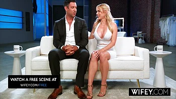 Four Black Dudes Fuck Blonde Bride Pussy While Husband Watches