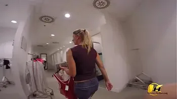 Katerina Hartlova Come with me Shooping and Changing Room in Mall