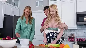 Laundry & Kitchen Free Use Family (Step Mom And Sis Get Fucked While They Do Chores)