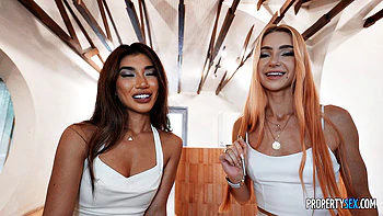 Bald Pussy Gets Fingering and Blowjob in Kitchen