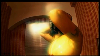 Latex Dress Fetish: Gas Mask Masturbation & Dildo Fuck