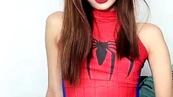 Japanese Teen Breanna Rides Dildo in Costume