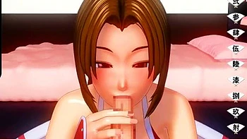 Mai Shiranui chupando e cavalgando cowgirl