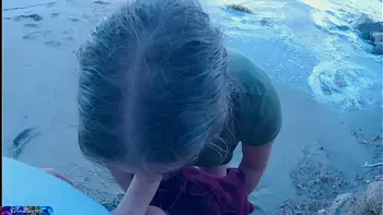 Stepson cheats with stepmom on the beach