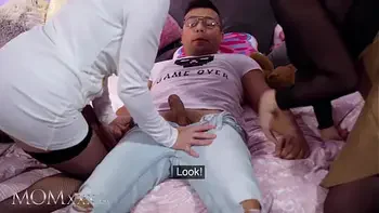 xxx Taylee Wood and Lily Joy hot FFM threesome with big natural tits brunette and sexy blonde MILF