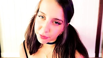 Brunette Princess Teases Solo Striptease