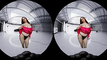 Жёсткий VR компиляция с Хейзел Мур в позе наездницы