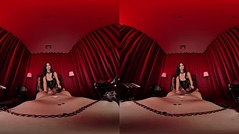 Asteria atada con tetas grandes y follada con footjob