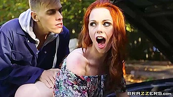 Redhead Slut Gets Sodomized Outside by Chris Diamond & Ella