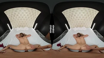 RosePlay loira teen pornstar fodendo em VR