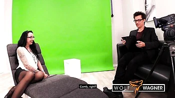 Skinny Conny licks cum in German milf chair fuck