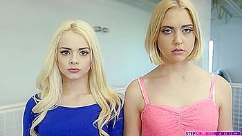 Blonde Teens teilen Schwanz im wilden Dreier