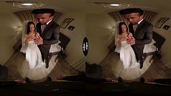 Wedding Day Threesome: Blowjob, Doggy and Cowgirl VR