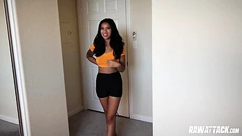 Tattooed Ameena Green sucks big cock deep at home