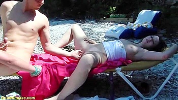 Real Outdoor German Groupsex Fuckfest On The Beach