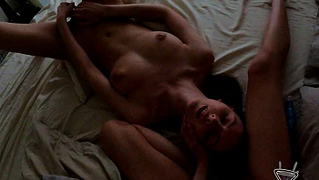 Rebeka Ruby's wild bed pussy and strapon fun