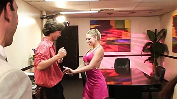 Ariella Ferrera Gets Group Blowjobs and Tit Fuck